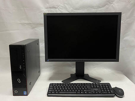 Б/в ПК+Монітор Fujitsu Esprimo E700 E90 SFF| i5-2400| 8GB RAM| 500GB HDD| HD 2000+Eizo FlexScan S2402W 24" 1920x1200, фото 1