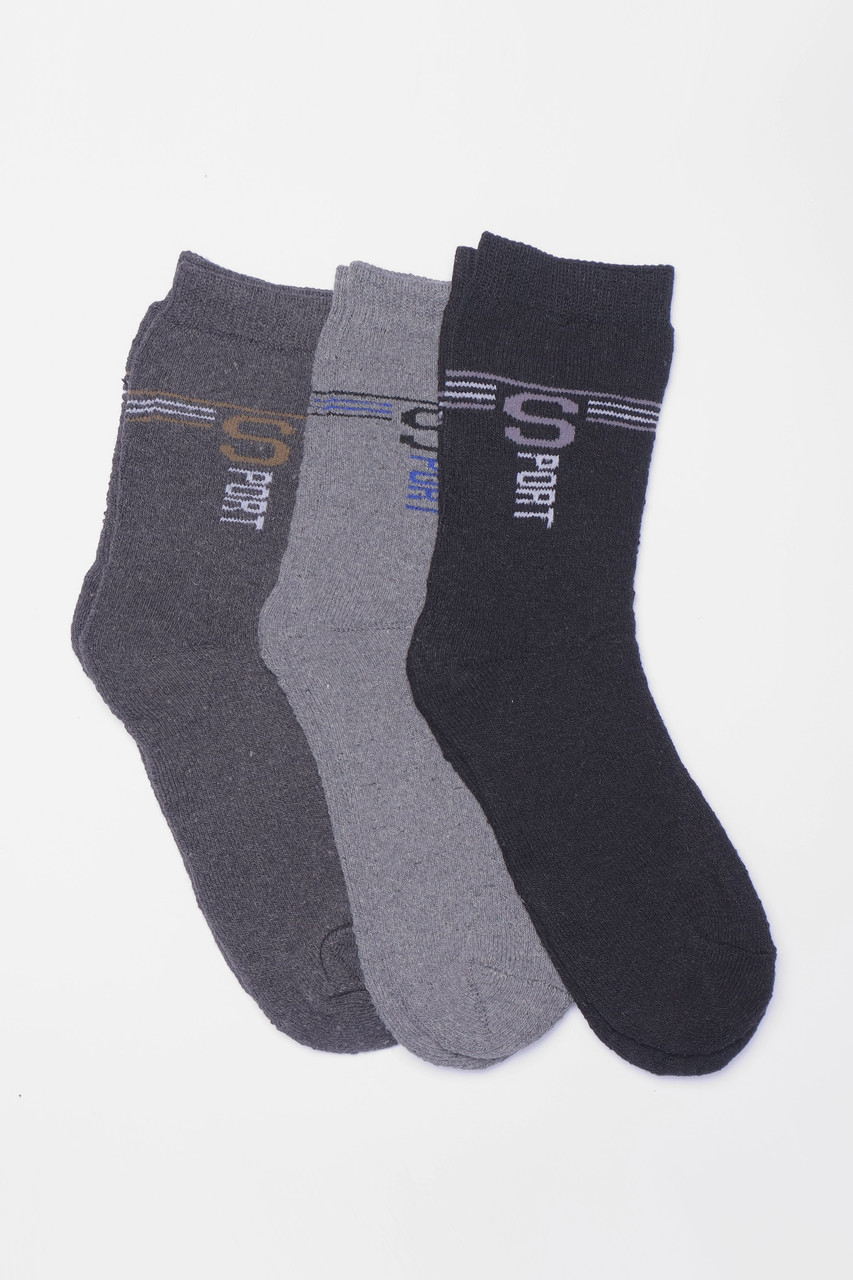 Набір шкарпеток чоловічих махрових 3 штуки р.40-45 190664M, фото 1