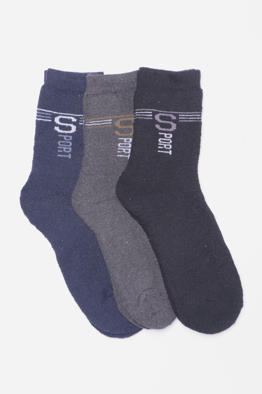 Набір шкарпеток чоловічих махрових 3 штуки р.40-45 190665M, фото 1