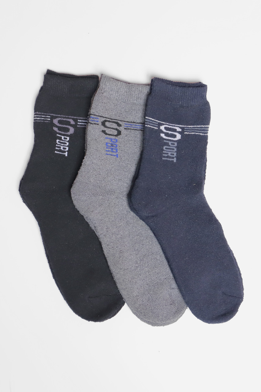 Набір шкарпеток чоловічих махрових 3 штуки р.40-45 190666M, фото 1