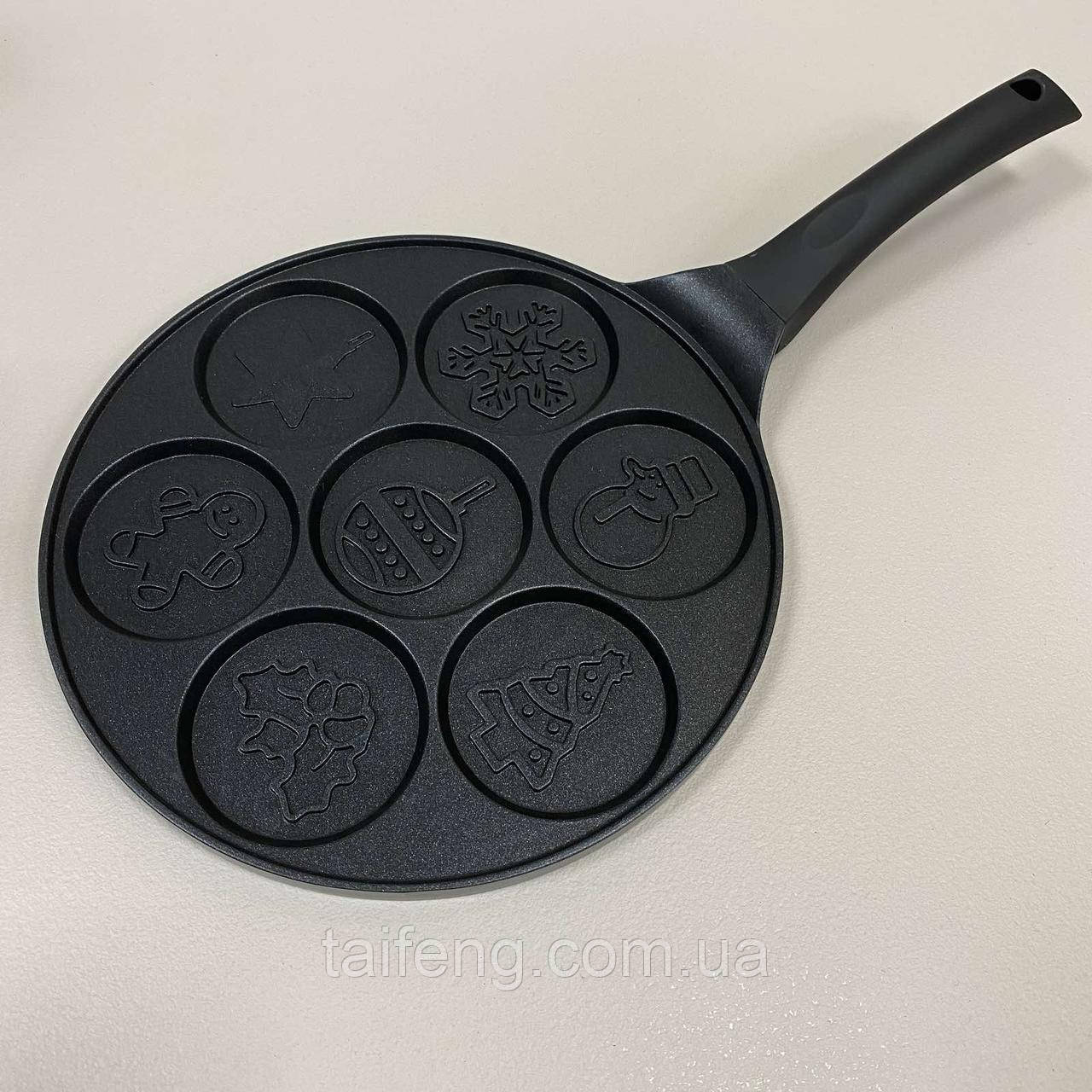 Сковорода алюмінієва для оладок 26 см з антипригарним покриттям Kamille KM-4210