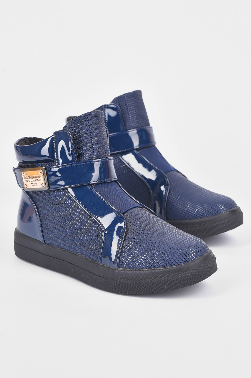 Черевики дитячі демісезон темно-синього кольору на блискавці р.35 192411T Безкоштовна доставка, фото 1