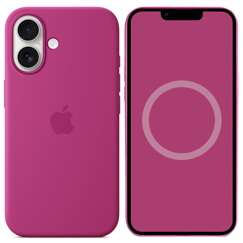 Чохол Silicone case (AAA) with Magsafe and Animation для Apple iPhone 16 (6.1")