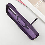 TPU+PC чохол Metal Buttons with MagSafe Colorful HQ Ring для Apple iPhone 15 (6.1") Purple, фото 5
