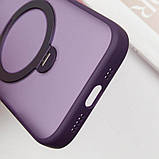TPU+PC чохол Metal Buttons with MagSafe Colorful HQ Ring для Apple iPhone 15 (6.1") Purple, фото 7