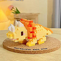 Конструктор блоковий дитячий динозавр трицератопс 191 деталь