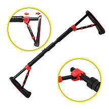 Турнік розсувний Cornix Elite 80-120 см XR-0290 Black/Red, фото 4