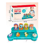 Гра-логіка BY304 Pop up, 30 см, тварини, музика, звуки тварин, рухомі деталі, 2 режими гучності, фото 2