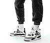 Жіночі Зимові кросівки Nike Air Jordan Retro 4 Winter на хутрі White Gray Military Найк Джордан білі з сірим, фото 9