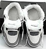 Жіночі Зимові кросівки Nike Air Jordan Retro 4 Winter на хутрі White Gray Military Найк Джордан білі з сірим, фото 5