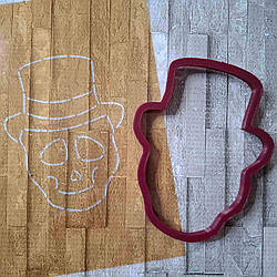Вирубка з трафаретом для пряника Череп чоловічий