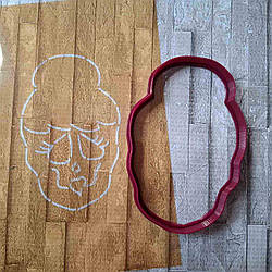 Вирубка з трафаретом для пряника Череп жіночий