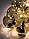 Гірлянда Xmas WW-1 Copper curtain ball lamp 7258 Ялинка 10 кульок, тепле біле світло, фото 5