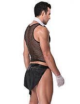Чорний чоловічий сексуальний комплект нижньої білизни Star Night Valet, 4 предмети (без коробки), фото 4
