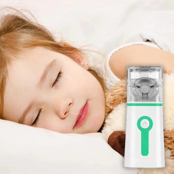 Інгалятор портативний небулайзер для дорослих та дітей Mesh Nebulizer Зелений, фото 1