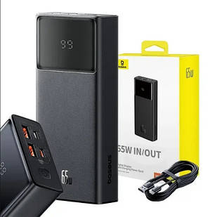 Powerbank з дисплеєм 65Вт (для мобільних телефонів та ноутбуків) OS BASEUS StarLord 20000мАч Чорний