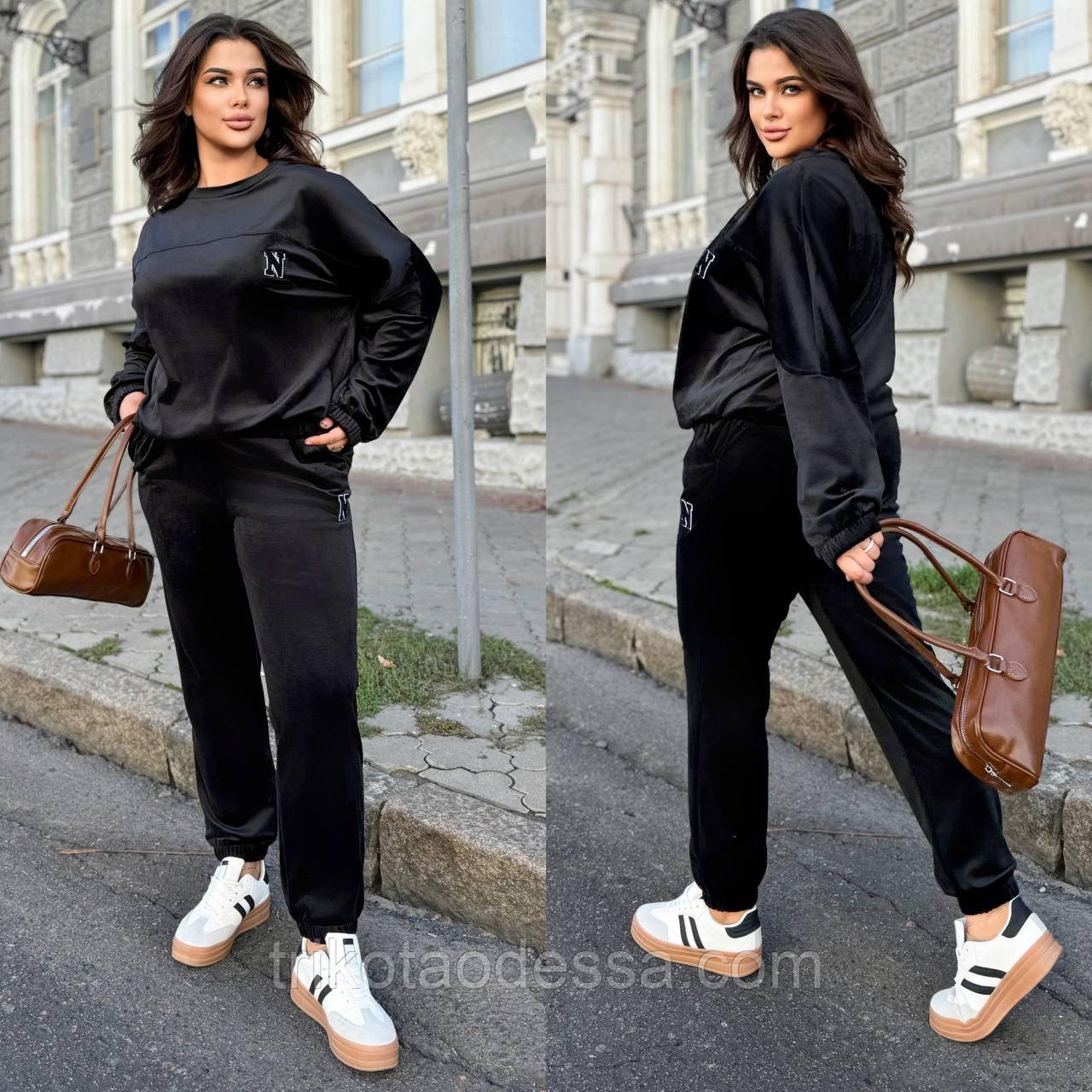 Костюм жіночий велюровий спортивний New 41875дг р.42-56, фото 1