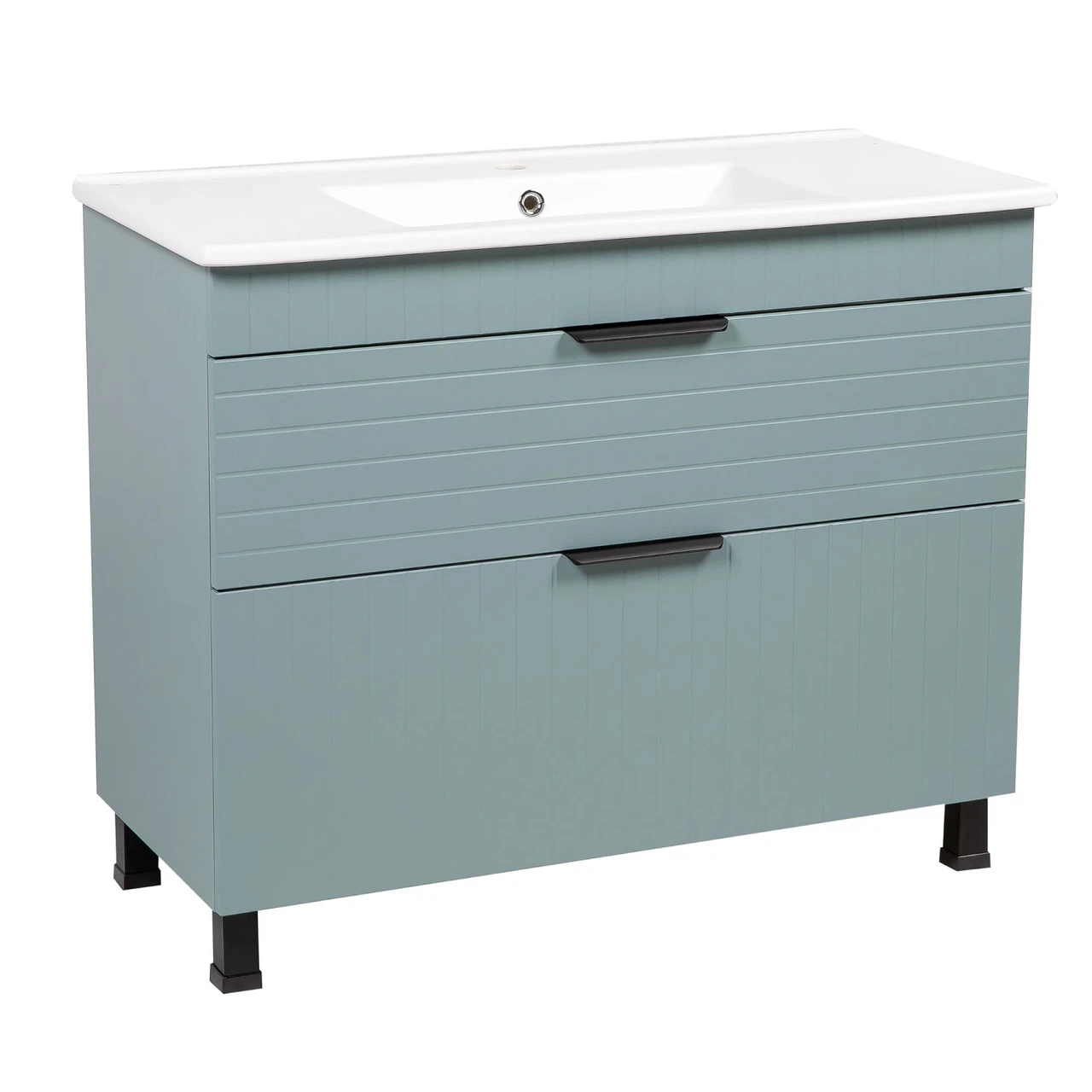 Тумба TREVI (009 / NORDIC-GREEN-MATT) з умивальником Arte 75 см, фото 1