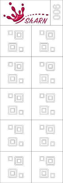 Трафарети для аерографії на нігтях, Sharn 006