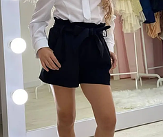 Класичні шорти для дівчинки з костюмного трикотажу р. 116-134