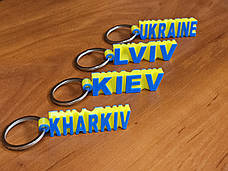 Індивідуальний брелок для ключів з вашим ім'ям або прізвищем і телефоном під замовлення з кільцем, фото 4