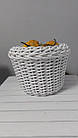 Біле кашпо з ротанга, плетений кошик для квітів, кашпо для рослин 5 л, фото 8