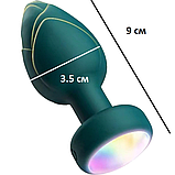 Світлодіодна анальна пробка з вібрацією, Анальний корок із підсвіткою на пульті, Анальний стимулятор, Інтимн, фото 3