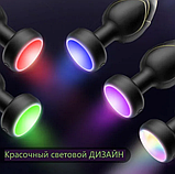 Світлодіодна анальна пробка з вібрацією, Анальний корок із підсвіткою на пульті, Анальний стимулятор, Інтимн, фото 7