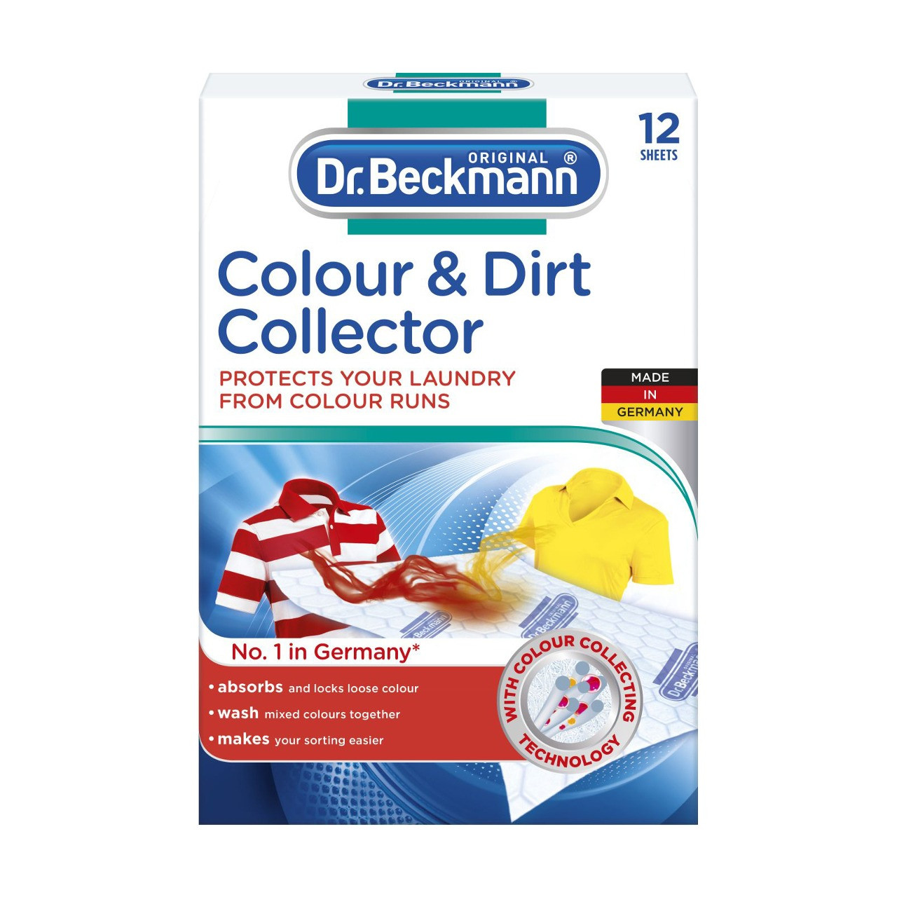 Серветки пастки для кольору та бруду Dr. Beckmann 12 шт., фото 1