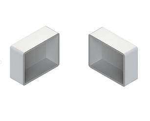 Заглушка карниза горизонтальних жалюзі біла комплект 2 шт