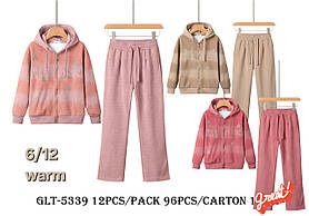 Утеплений костюм-двійка для дівчаток оптом, Glo-story, 6-12 рр. ,  арт. GLT-5339