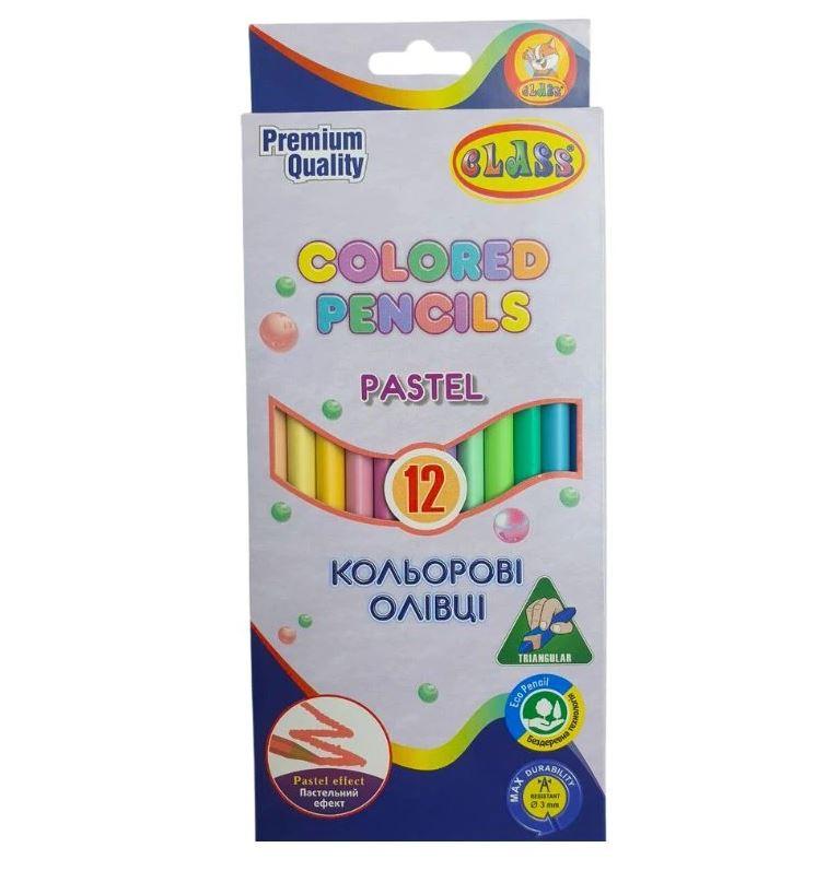 Олівці Class Pastel 12 цв трьохгр.