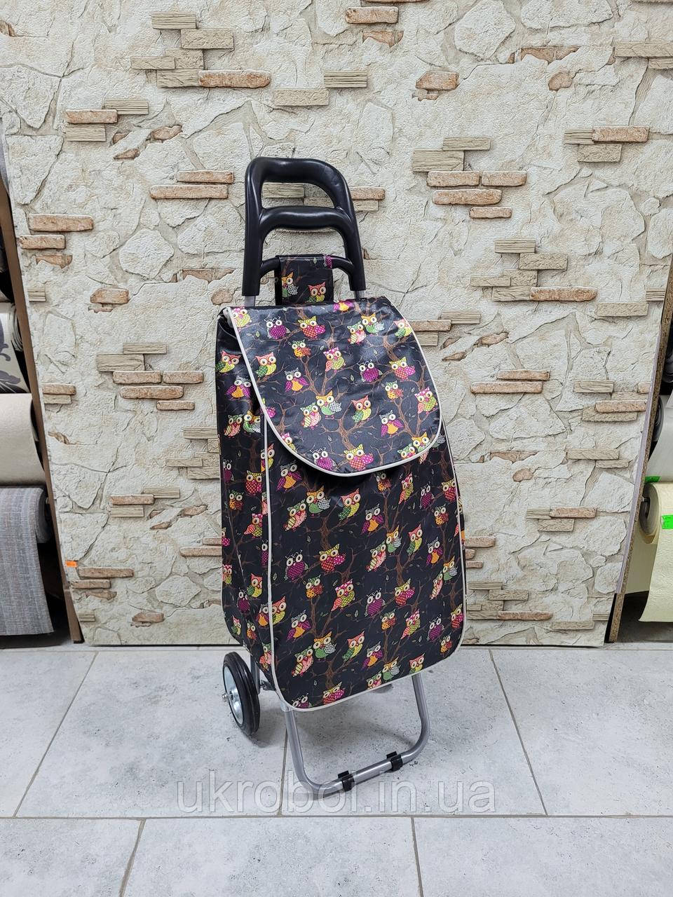 Господарська сумка на металевих коліщатках, кравчучка, сумка на колесах