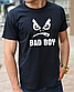 Топові чоловічі якісні футболки з принтом Поганий хлопчик,бавовняні футболка для боксу розмір S, фото 2