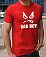 Топові чоловічі якісні футболки з принтом Поганий хлопчик,бавовняні футболка для боксу розмір S, фото 6