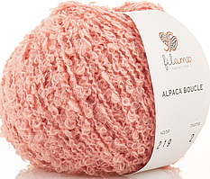 Пряжа Alpaca Boucle Filamo (букле)-219 рожевий персик