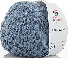 Пряжа Alpaca Boucle Filamo (букле)-228 світлий джинс
