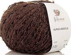 Пряжа Alpaca Boucle Filamo (букле)-230 коричневий