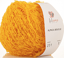 Пряжа Alpaca Boucle Filamo (букле)-231 жовтий