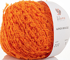 Пряжа Alpaca Boucle Filamo (букле)-232 оранж