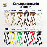Кавовий Квадрат Високий Розкладний Стіл Для барів Ресторанів або Кафе Власне виробництво 60х60, фото 10