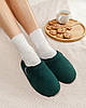 Капці домашні махрові закриті утепленні Смарагдовий, фото 3