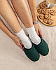 Капці домашні махрові закриті утепленні Смарагдовий, фото 2