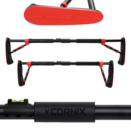 Турнік розсувний Cornix Elite 100-140 см XR-0291 Black/Red, фото 1