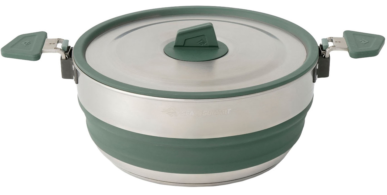 Туристична складана каструля Sea to Summit Detour Stainless Steel Collapsible Pot, 3 л (Laurel Wreath Green)