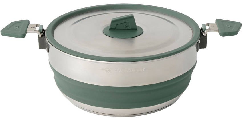 Туристична складана каструля Sea to Summit Detour Stainless Steel Collapsible Pot, 3 л (Laurel Wreath Green), фото 1