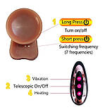 Ділдо 19.5 фалоімітатор Flight of Fancy вібратор на пульті 7 режимів з стимуляцією клітора, фото 5