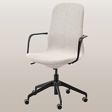 Офісне крісло з чорними підлокітниками LANGFJALL IKEA 291.780.69