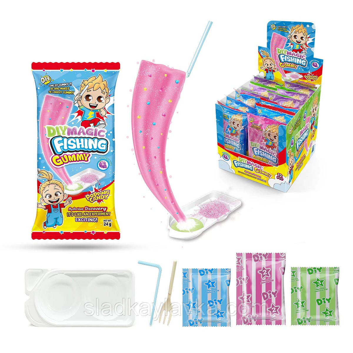 Цукерка желейна DIYMAGIC FISHING GUMMY 12 шт (Profisa)