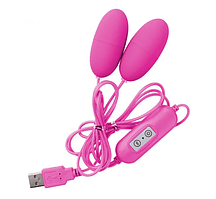 Вібраційні яйця Jump Egg USB секс-іграшки для жінок 20 режимів рожеві